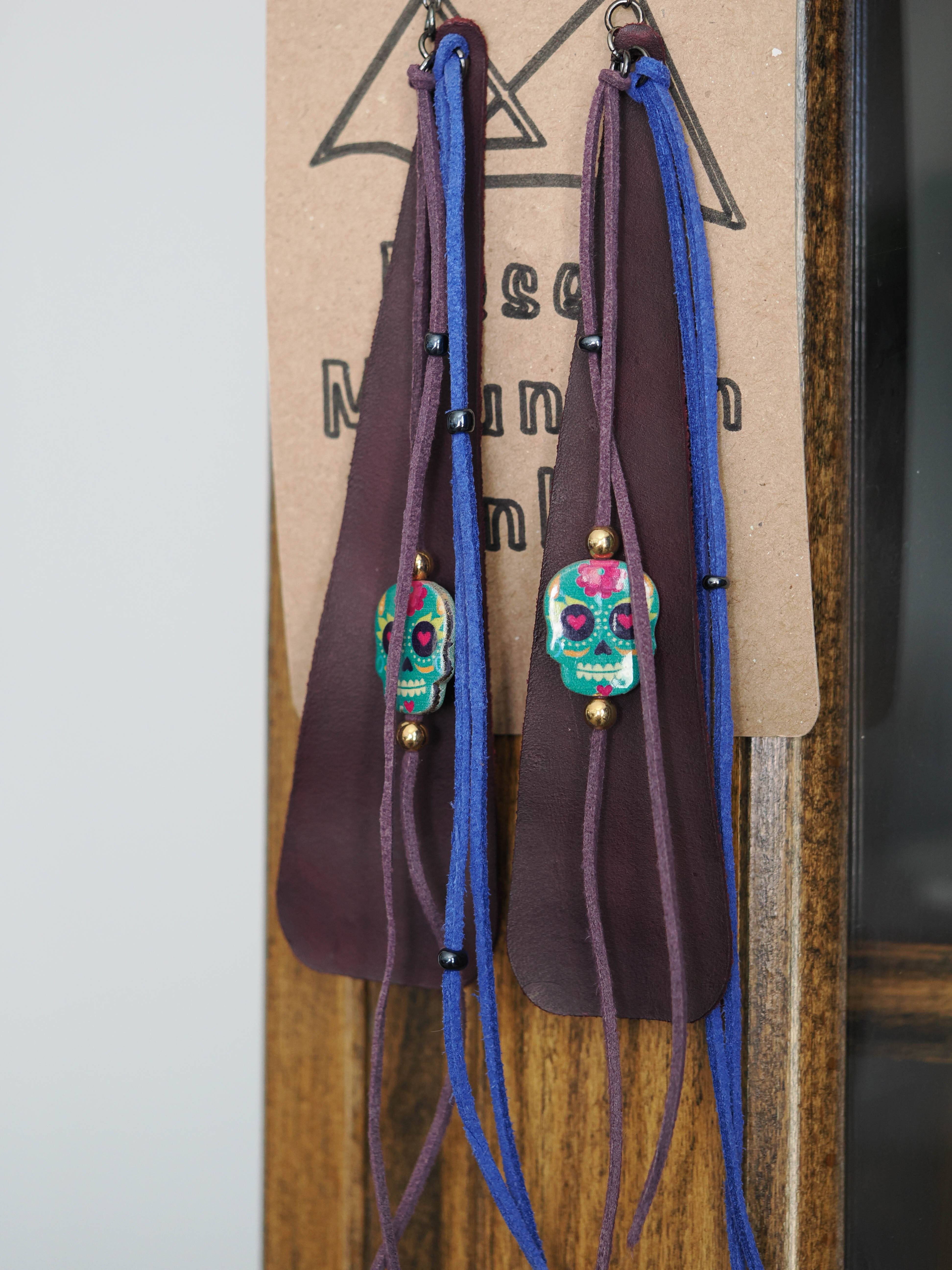 Long Leather Earrings