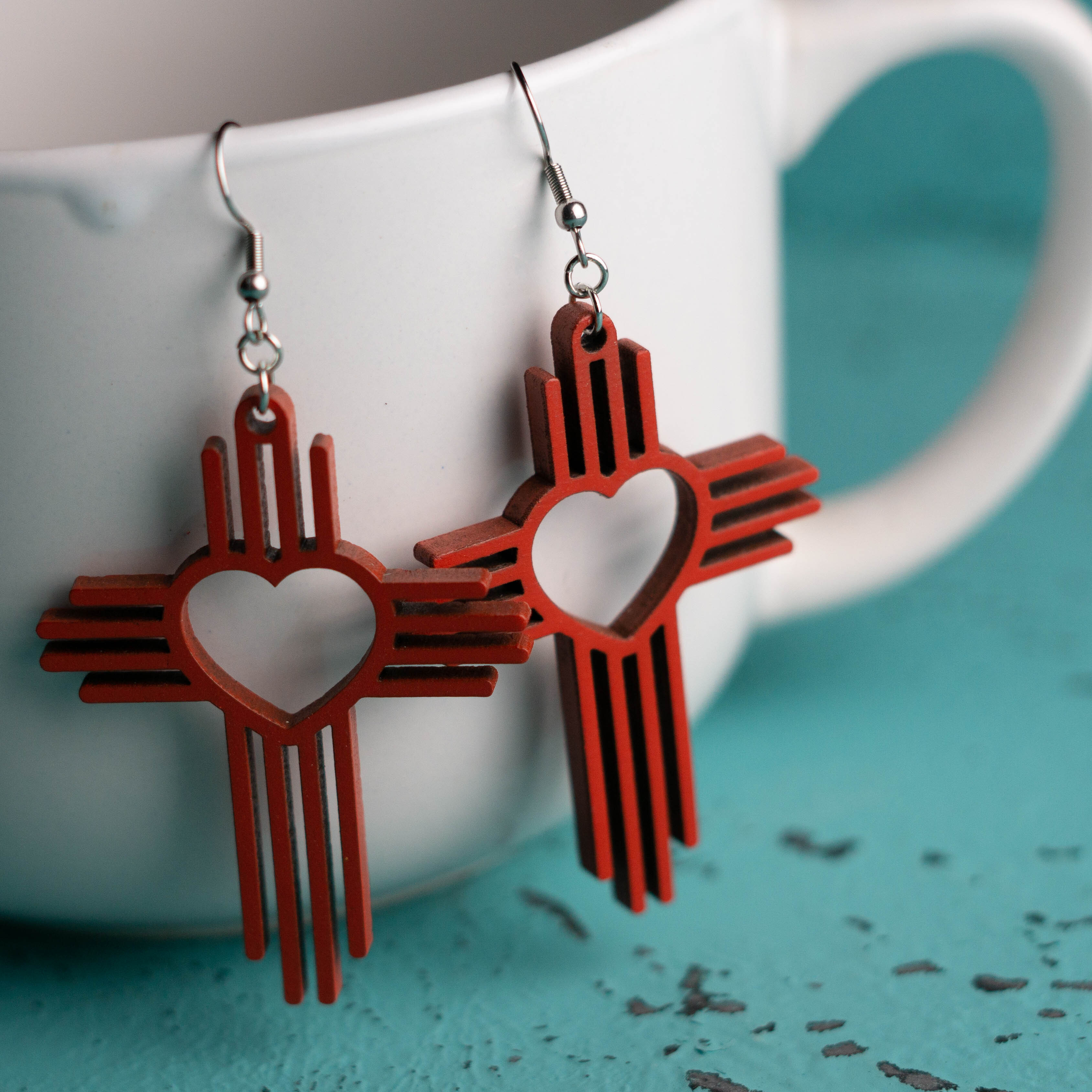 Zia Heart Dangle Earrings alternate